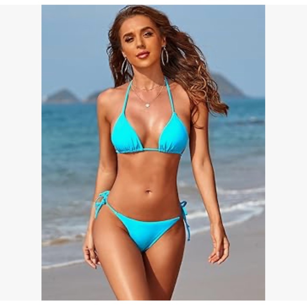 Women's Blue Bikini Set - Picture 3 of 6